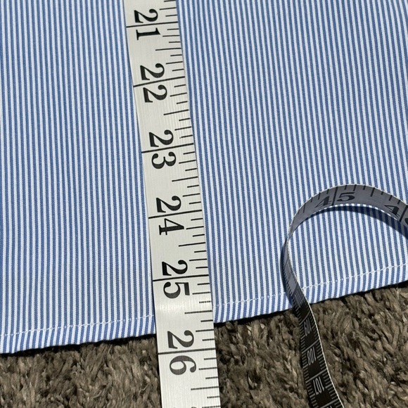 Women's DRA Blue White Stripes Long Sleeve bell Sleeves Blouse Shirt size xs - Picture 16 of 16